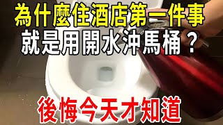 為什麼住酒店第一件事，就是用開水沖馬桶？看完讓人恍然大悟，很多人後悔才知道，很重要！【圍裙媽媽】