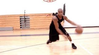 Dre Baldwin: Advanced NBA Ball Handling Drill - One Hand Under Legs 2x, Behind-The-Back Dribble