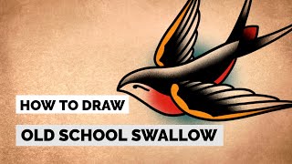 How to Draw a  Easy Traditional Swallow | Tattoo Drawing Tutorial