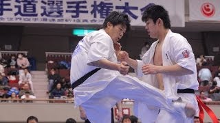 【新極真会】第19回全関東空手道選手権大会　無差別級準々決勝2　岡田侑己　対　茂木良樹　SHINKYOKUSHINKAI KARATE