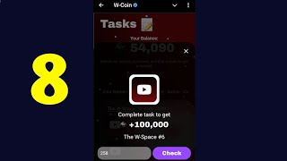 W Coin Video Code Today | The W-Space #6 Code | W Coin Episode #6 Youtube Video Code