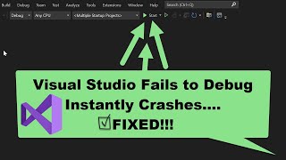 Visual Studio 2022 Can't Debug Crashes Immediately without errors output log message how to fix help