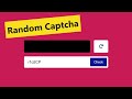 Unpredictable Security: Building a Random Captcha Project with HTML, CSS, and JavaScript