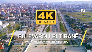 TIRANA, ALBANIA - BULEVARDI I RI I TIRANES 🇦🇱【4K】⁴ᴷ⁶⁰ Drone View \u0026 Walking on the Street of Tirana