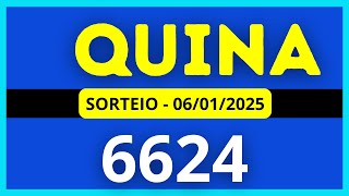 🍀ACUMULOU | QUINA 06/01/2025, Resultado da QUINA Concurso 6624