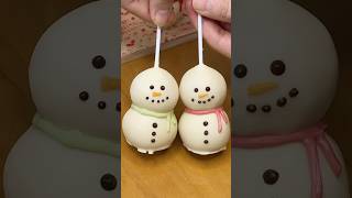 Day 3 of Christmas Recipes: SNOWMAN CAKE POPS #shorts