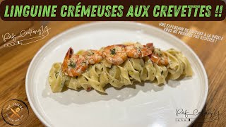 Linguine crémeuses aux crevettes