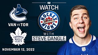 Watch Vancouver Canucks Vs Toronto Maple Leafs Live W Steve Dangle - Presented By Coca-cola