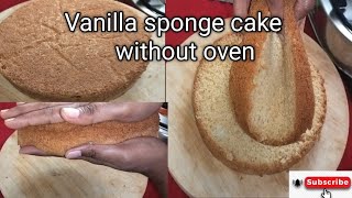 ఓవెన్ లేకుండా సింపుల్గా వెనిలా స్పాంజ్ కేక్ // Vanilla sponge cake without oven