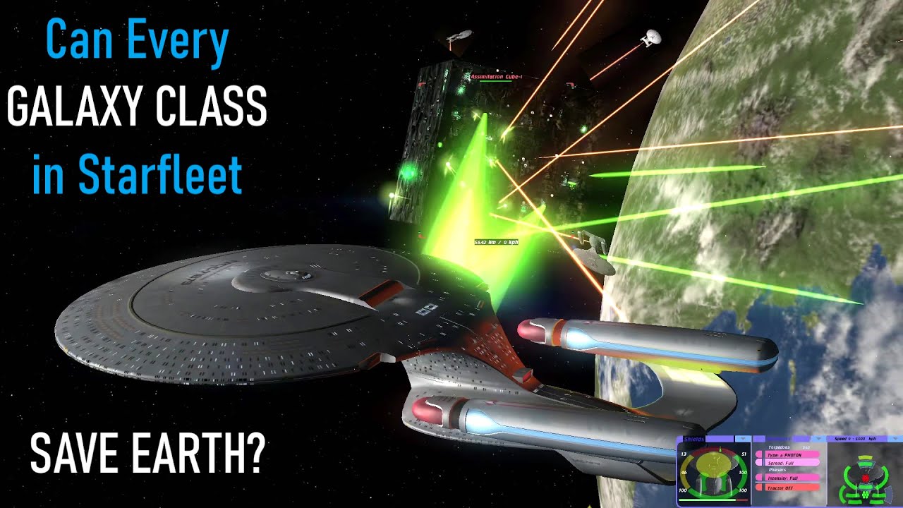 Galaxy Class Firepower Faces Borg Cube Star Trek Ship Battles