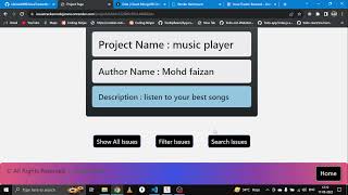 Issue Tracker Web Application || Nodejs, Express, ejs, MongoDB|| Coding Ninjas Backend Skill Test|