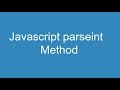 Javascript parseint method