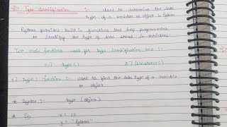 Python Lec 12 || Type Identification ~ type( ) & isinstance( ) | Command Line Arguments ~ syd method