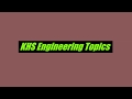 KHS Engineering Topics