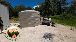 Off Grid at Mount Binga : Ep 8 - Installing our water tank