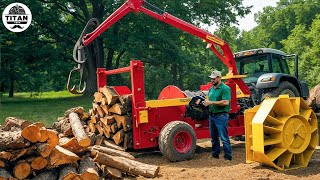 Fastest Automatic Firewood Processing Machine | Homemade Modern Wood Cutting Chainsaw Machines #16