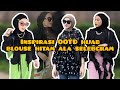 Inspirasi OOTD hijab blouse hitam ala selebgram|OOTD cewe hijab❕Link shopee di deskripsi box