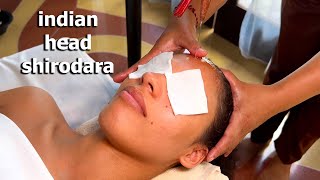 ASMR: Soft Indian Back Neck Shoulder Head Shirodhara Massage!