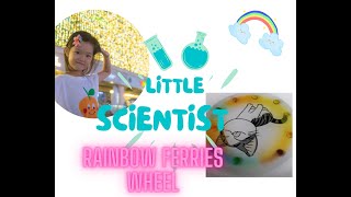 Melting Skittles Rainbow | Rainbow Ferris Wheel Experiment | 彩虹摩天轮实验 | Little Scientist