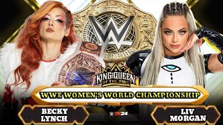 WWE 2K24 PS5 Becky Lynch vs Liv Morgan Women's World Championship
