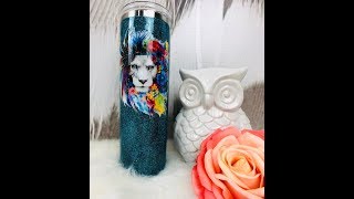 BEGINNERS HANGMETHOD  epoxy and Glitter a Tumbler