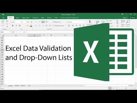 Advanced Excel – Data validation and drop-down lists