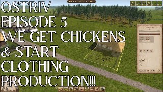 OSTRIV - Medieval City Builder - Episode 5 Chickens And We Start A Clothing Production Area!!!