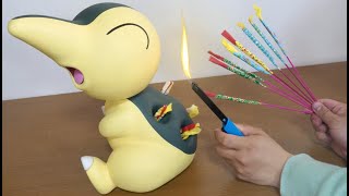 【Pokémon Clay Art】Making Cyndaquil with a firework stand【Life-size】