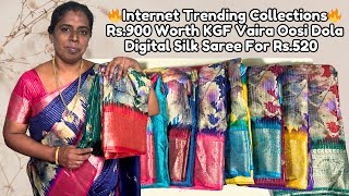 Internet Trending Collections🔥Rs.900 Worth KGF Vaira Oosi Dola Digital Silk Saree For Rs.520 Only🔥