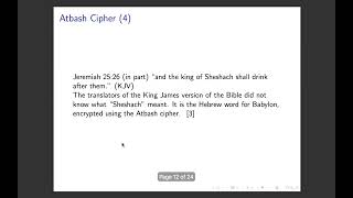 Historical Context of Atbash Cipher
