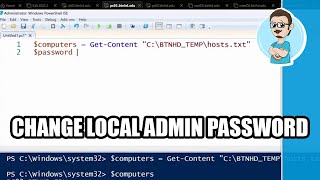 The Server Room Clips - Change Local Admin Password with PowerShell!