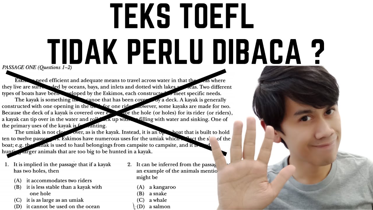 Soal TOEFL Reading Yang BISA Dijawab CEPAT - YouTube