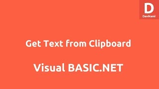 Get Text from Clipboard using VB.NET