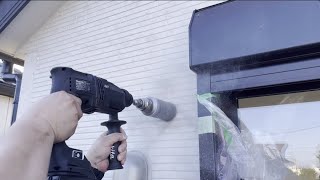 あおぞら生活サポート(株)エアコン6.3kw2台穴開け工事 \u0026 エアコン取付動画