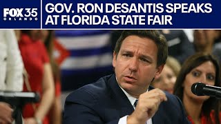 WATCH LIVE: Gov. Ron DeSantis speaks at Florida State Fair