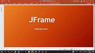 setBackground JFrame | JFrame part-3 | Java Swing
