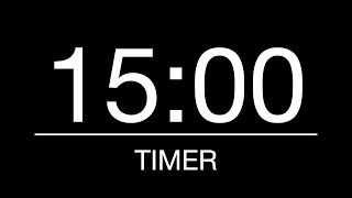 15 Minutes Timer/Countdown with Alarm [4K]