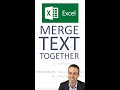 How to Merge Text Together in Excel (2 Ways!) #Shorts