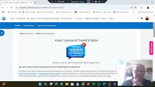 Video Tutorial 2: TinyMCE Editor