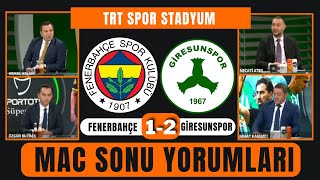 Fenerbahçe 1 Giresunspor 2 Maç Sonu Yorumları | Stadyum 12 Kasım 2022 | TRT Spor