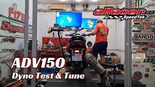 Dyno Test at MTRT Team Takeshi | aRacer RC Mini5 ECU on ADV150 | Planned Bore Up