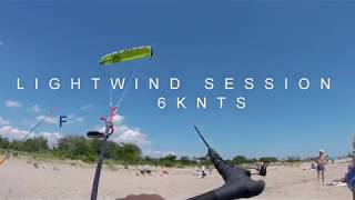 Unbelievable  6 knts session on the Flysurfer  Sonic 2 18m (short version)