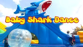 BABY SHARK DANCE SONG for Kids - Play Giant Inflatable Shark in WaterPark Gofun