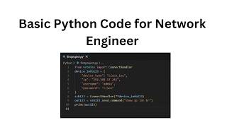 Basic Python for Network Engineers | Beginner Friendly | CCNA Automation