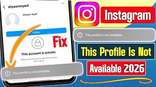 Fix instagram this profile is not available | instagram this profile is not available problem