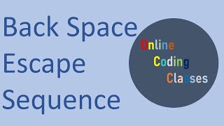 Back Space Escape Sequence in c