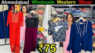 Ahmedabad Ladiest Western wear Starting ₹75 | Ladies western wear Tops,T-shirt,Crop Tops,Midi Market