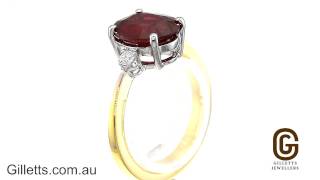 3.41ct ruby and diamond ring