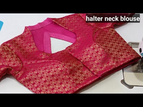 Halter Neck Blouse Design High Neck Blouse Design Cutting And