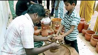 Pottery A Simple Way Of Teaching To Kid | மண்பாண்டம் செய்தல் குழந்தைக்கு எளிமையாக கற்பித்தல்